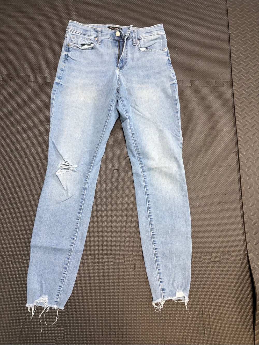 Banana Republic Light Blue High-Rise Distressed Jeans